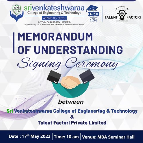 MOUs signed by SVCET