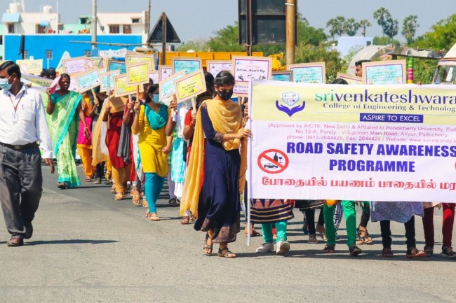 Road Safety Awareness Program - Sri Venkateshwaraa College of Engineering & Technology