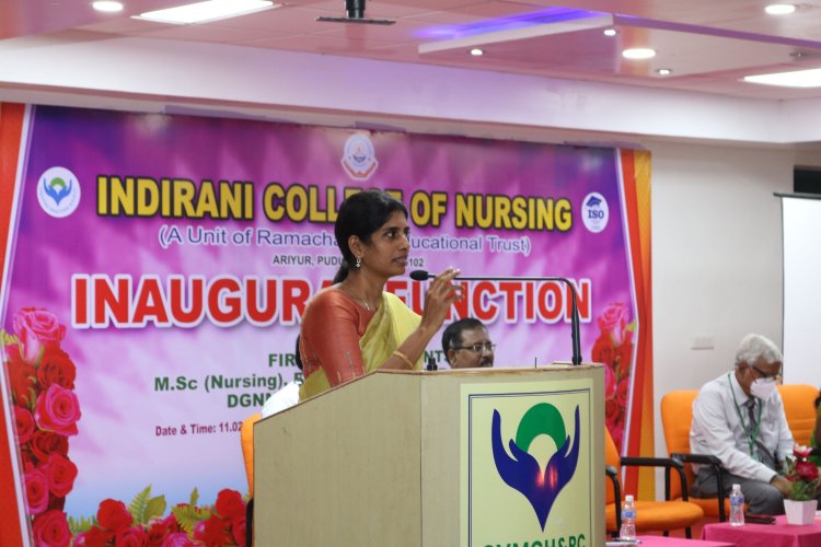 INAUGURATION OF FIRST YEAR NURSING COURSES HELD ON 10TH FEBRUARY 2021 ORGANIZED BY INDIRANI COLLEGE OF NURSING