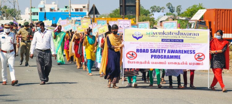 Road Safety Awareness Program - Sri Venkateshwaraa College of Engineering & Technology