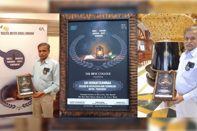 Best College Award - Sri Venkateshwaraa College of Engineering and technology, Puducherry