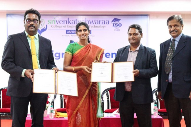 SVCET & Eduskills Mou Signing Ceremony - Sri Venkateshwaraa College of Engineering and Technology, Ariyur, Puducherry