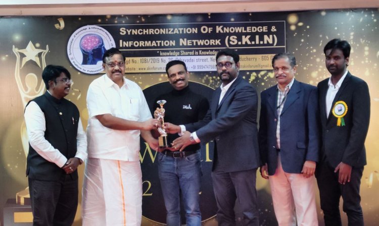 SKIN AWARDS 2021 - Sri Venkateshwaraa College of Engineering and Technology, Ariyur, Puducherry 605 102.