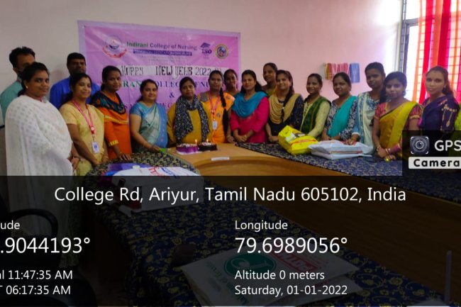 NewYear 2022 Celebration - Indirani College of Nursing, Puducherry 605 102