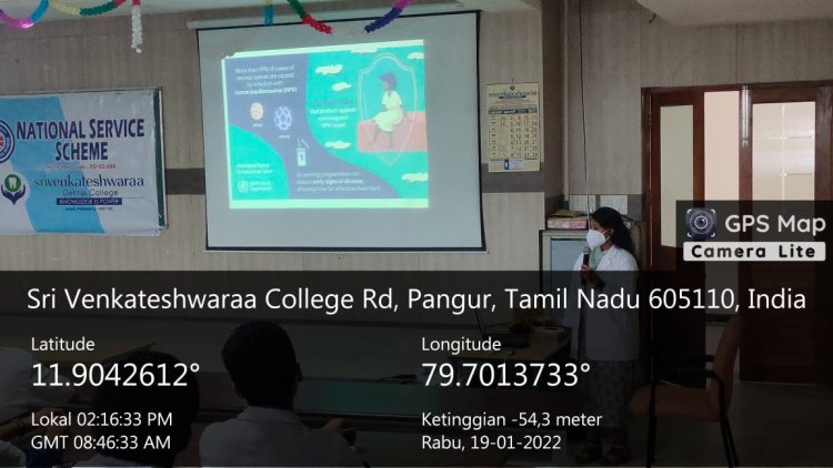 International Cervical Cancer awareness month 2022 - Sri Venkateshwaraa Dental College