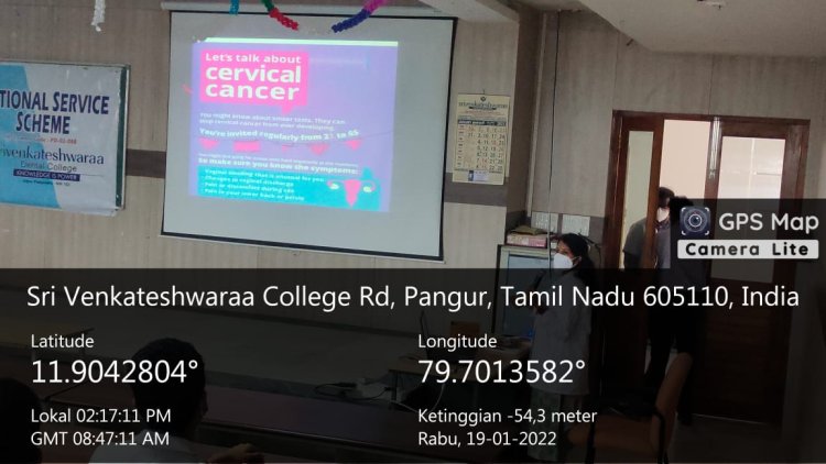 International Cervical Cancer awareness month 2022 - Sri Venkateshwaraa Dental College
