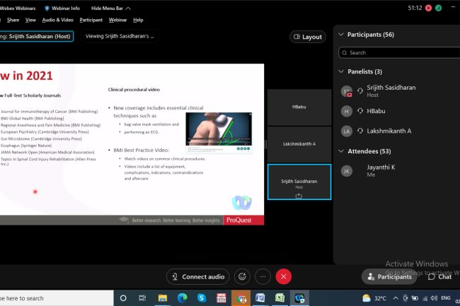 PROQUEST WEBINAR - Indirani College of Nursing