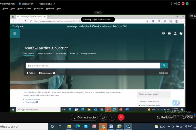 PROQUEST WEBINAR - Indirani College of Nursing