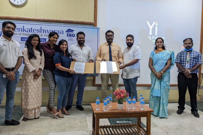 SVCET signed MoU with YUVA Young Indians - Sri Venkateshwaraa College of Engineering and Technology