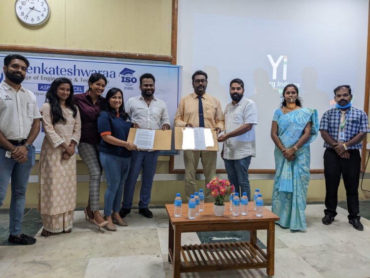 SVCET signed MoU with YUVA Young Indians - Sri Venkateshwaraa College of Engineering and Technology