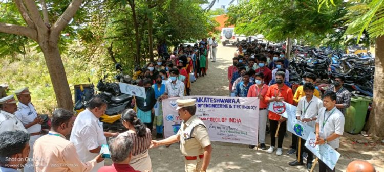 “SAY NO TO PLASTICS” ON WORLD PAPER DAY Rally - Sri Venkateshwaraa College of Engineering and Technology