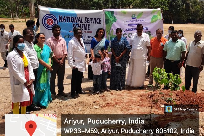 Students council :Eco club of Sri Venkateshwaraa Dental College had arranged the plantation drive in order to celebrate ‘World Earth Day-2022’ - Sri Venkateshwaraa  Dental College