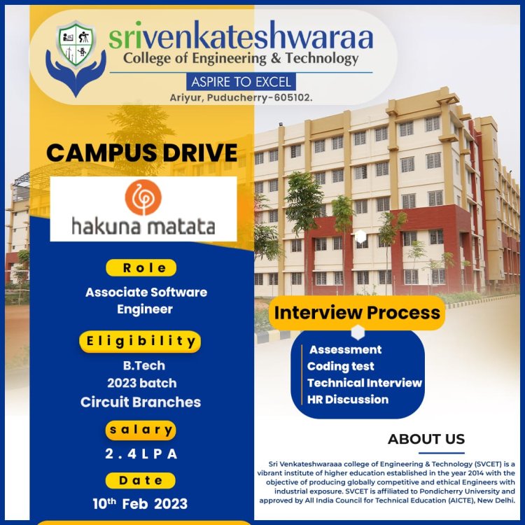 SVCET HAKUNA MATATA CAMPUS DRIVE