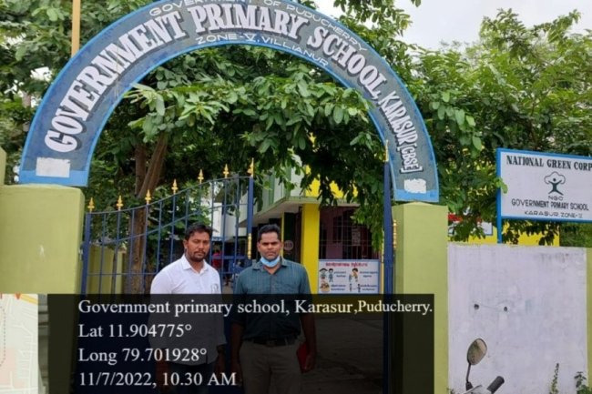 Report of installation of RO system at karasur government school Puducherry