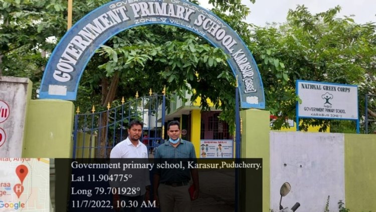 Report of installation of RO system at karasur government school Puducherry