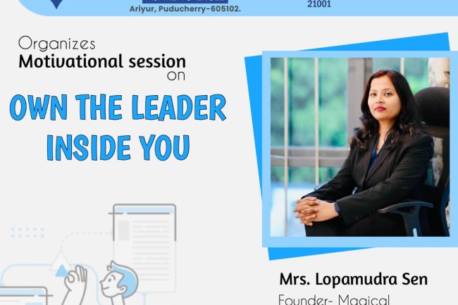 Motivational Session on “Own the Leader Inside you” on 13-04-2023