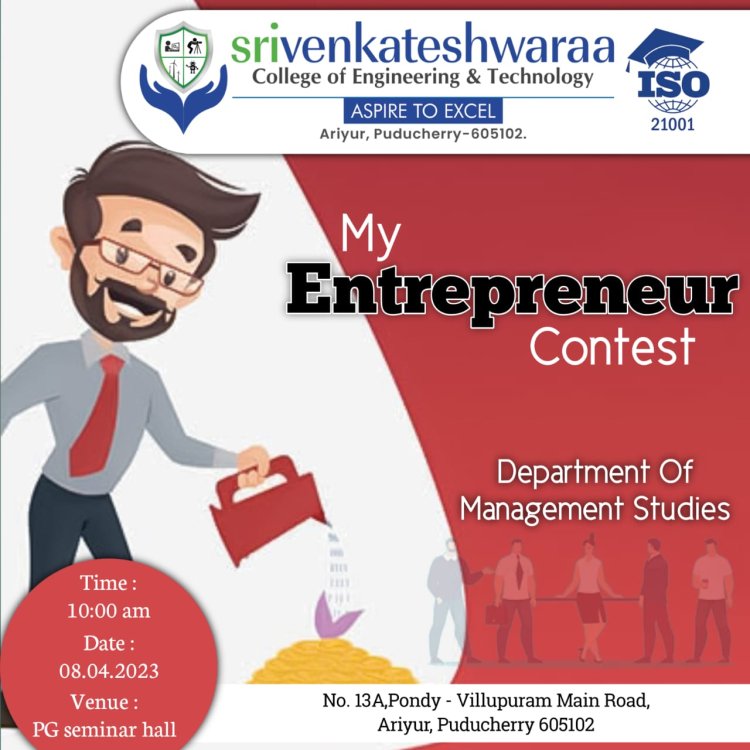 My Entrepreneur Contest on 8-4-2023 at SVCET