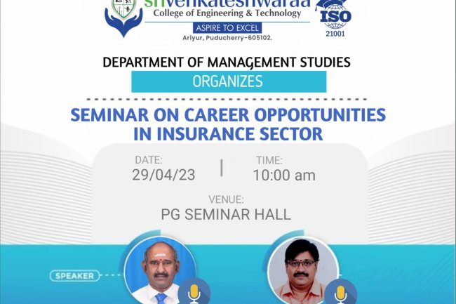 Seminar on "Career Opportunities in the Insurance Sector" for  MBA students