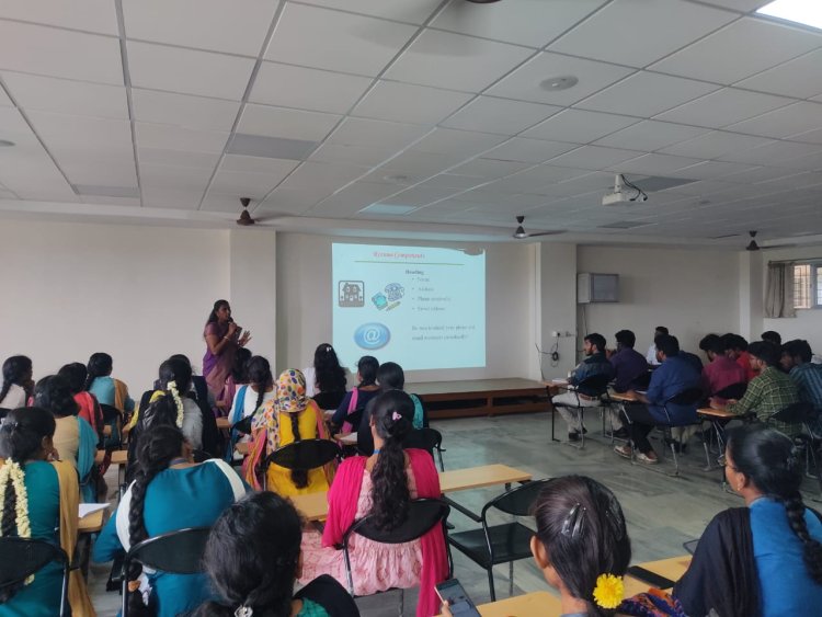 Workshop on Resume Preparation ( DOMS Activities)  for I MBA Students on 27th May 2023