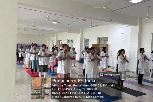Yoga Day 2023 - Sri Venkateshwaraa Dental College, Puducherry