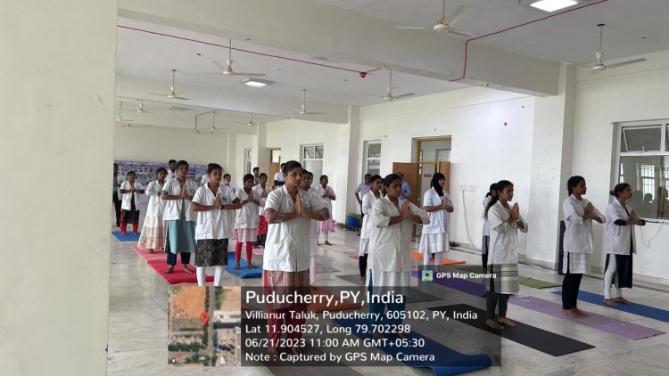 Yoga Day 2023 - Sri Venkateshwaraa Dental College, Puducherry