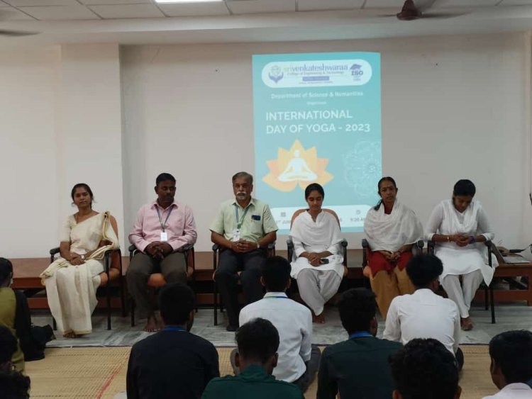 YOGA DAY PROGRAMME ON 21-6-2023 AT SVCET WITH ISHA FOUNDATIONS, COIMBATORE
