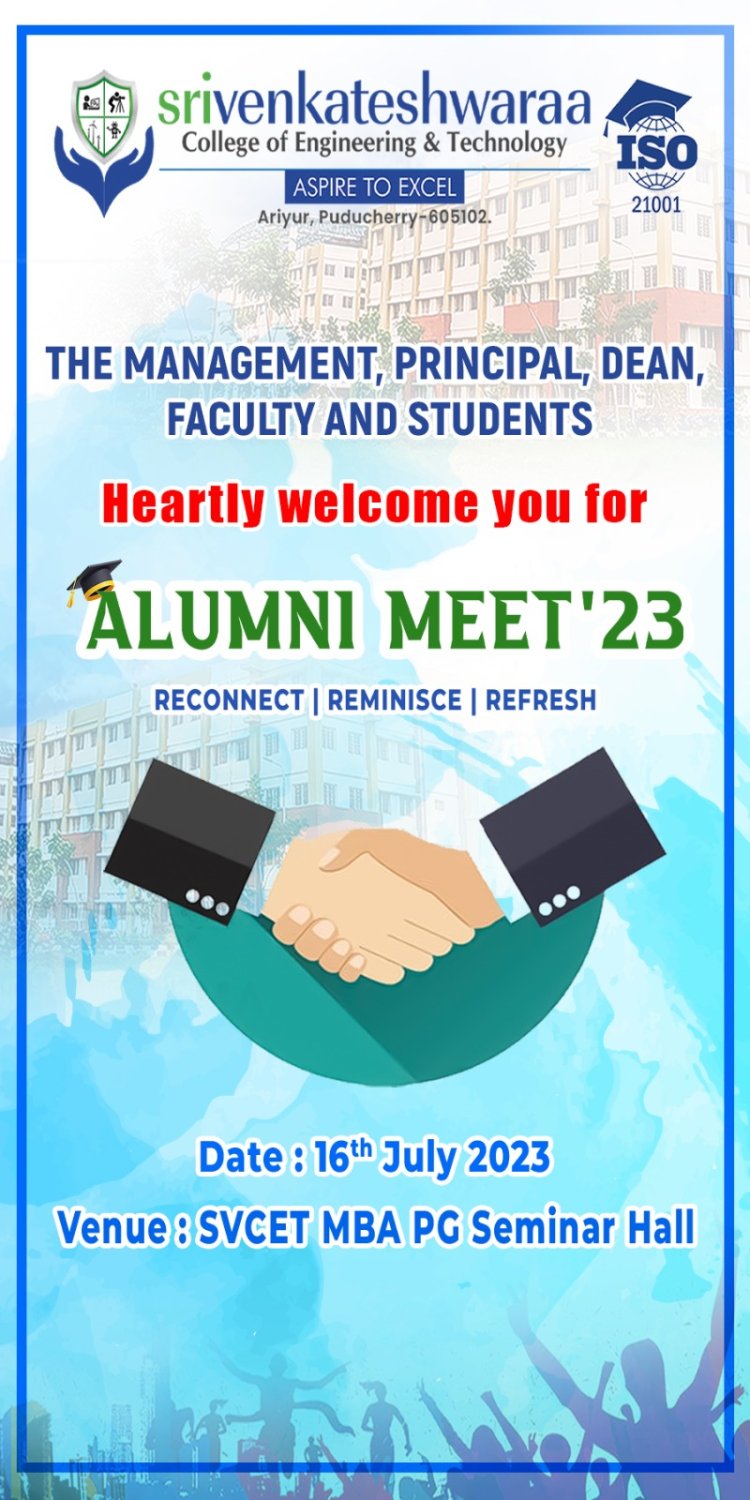 ALUMNI ASSOCIATION MEET ( III BATCH 2016-2020 ) ON 16-7-2023 AT SVCET