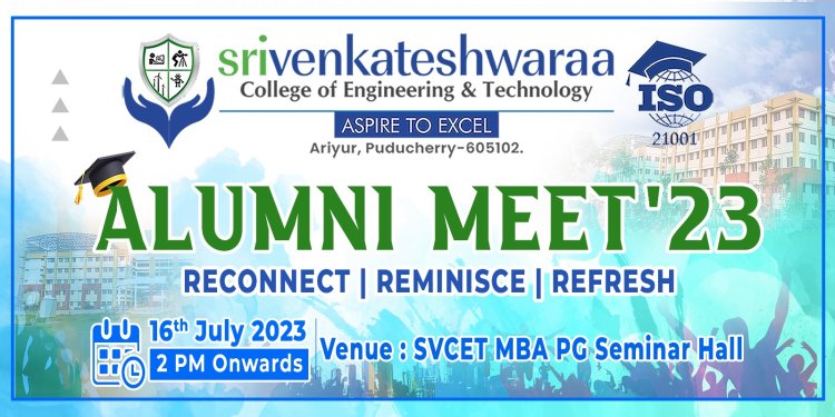 ALUMNI ASSOCIATION MEET ( III BATCH 2016-2020 ) ON 16-7-2023 AT SVCET