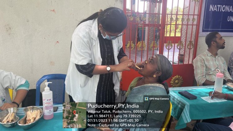 Community Dental Camp- Karasur, Puducherry (31.07.2023-Monday)