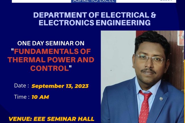 SVCET - EEE Dept - 1 day seminar on Thermal Power & Control