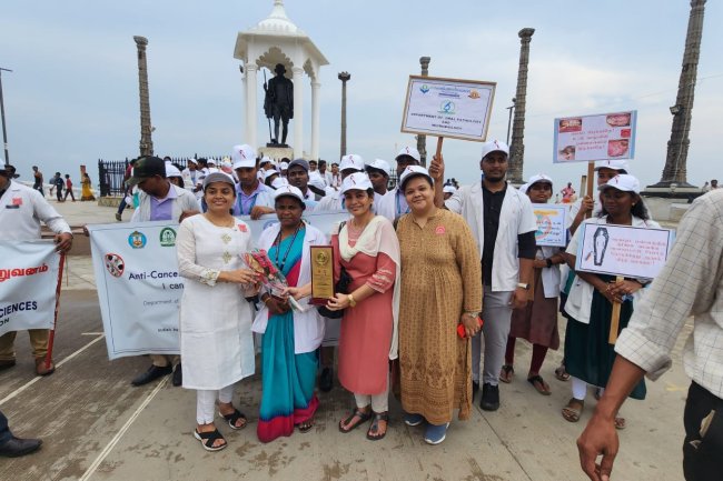 Oral Pathology cancer awareness rally - Sri Venkateshwaraa Dental College