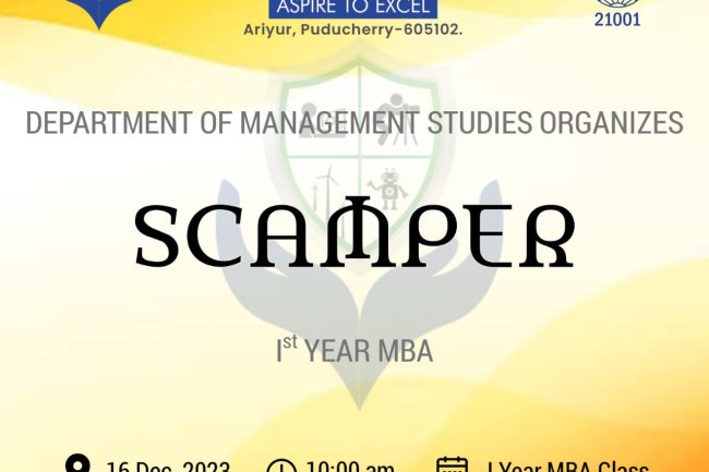 MBA Dept, SVCET  organized a Scamper for I Year  MBA Students   