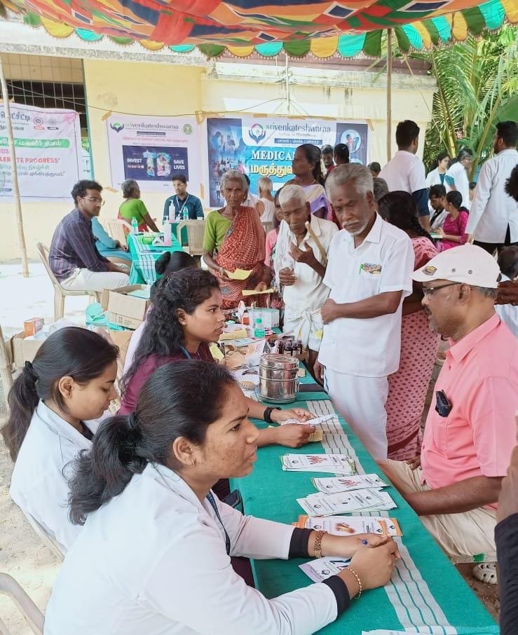 Medical camp at Valavanur taluk Siruvanthadu village organized by SVCOPT & SVMCH