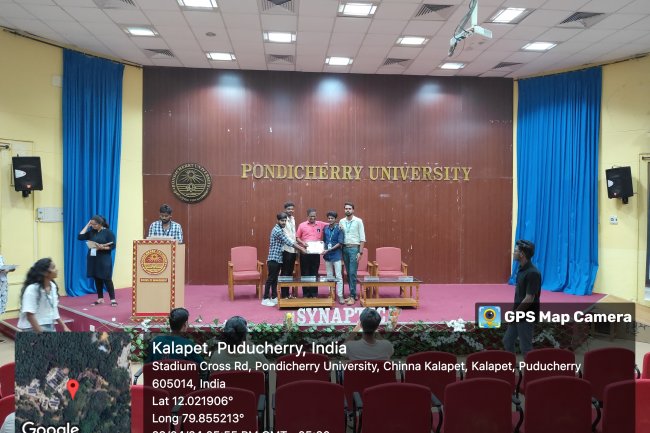 SVCET - MBA outstanding performance at the SYNAPTIC  at Pondicherry University on 29.04.2024