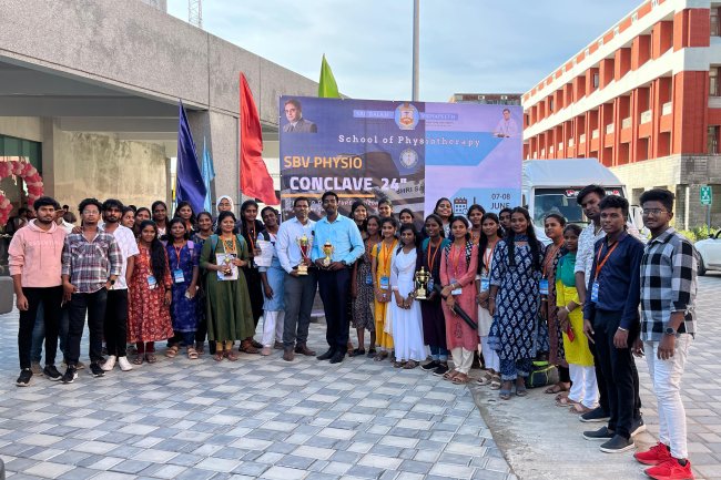 SRI BALAJI VIDYAPEETH SCHOOL OF PHYSIOTHERAPY conducted 2nd international Conference at  sri sathya sai medical and research institute on 07 & 08 /06/2024 .
