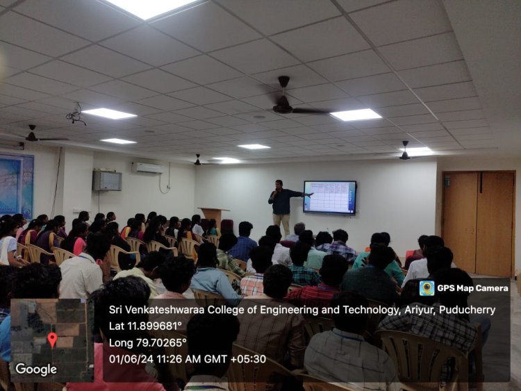 SVCET’s ISTE Student Chapter commemorated the ISTE Day 2024- Motivational Session on “The Journey of Self-discovery” on 1st June 2024