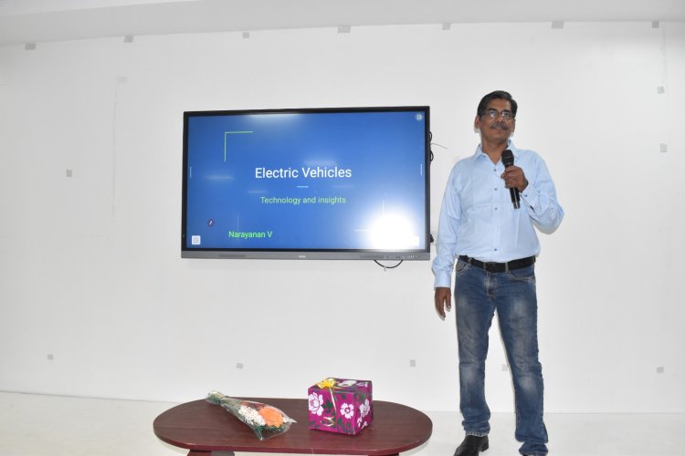 GUEST LECTURE ON ELECTRIC VECHILES BY Mr NARAYANAN ON 30-7-2024 FOR SVCET STUDENTS