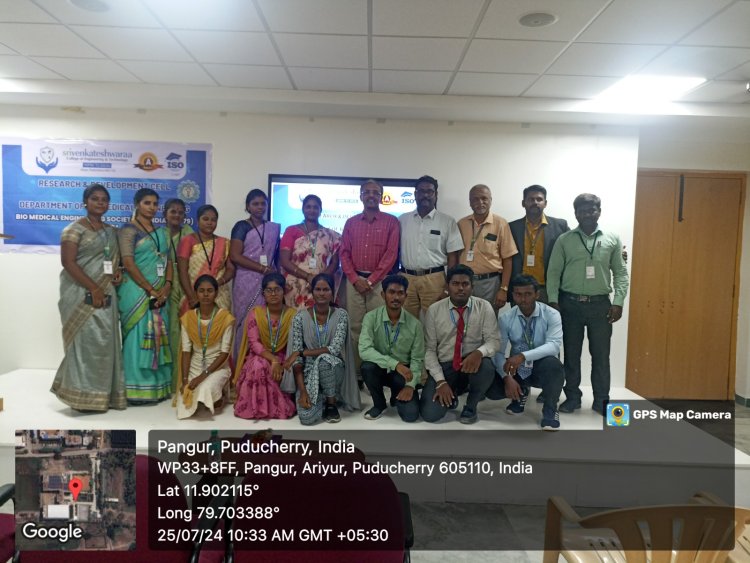 SVCET R and D Cell in association with Department of Bio Medical Engineering  inaugurated a Student Chapter of Bio Medical Engineering Society of India BMESI on 25th July 2024   