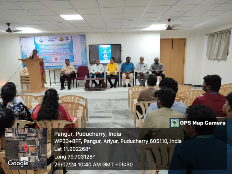 SVCET  R and D in association with  Department of Electrical and Electronics Engineering  and  Dept. of Mechanical Engineering inaugurated Chapter of Solar Energy Society of India  on 26th July 2024