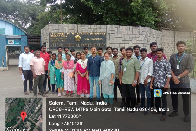 SVCET EEE Dept organized an Industrial Visit to the Mettur thermal Power Station on August  29th 2024