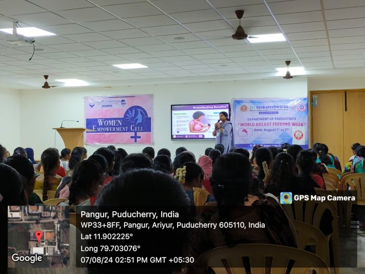 SVCET conducted NOURISH AND THRIVE  Breastfeeding awareness programme through Women Empowerment Cell on 07-08-2024