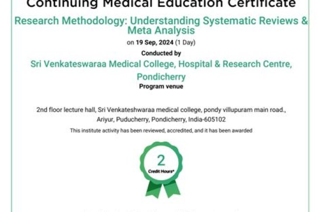 Research Methodology: Understanding systematic reviews and meta-analysis