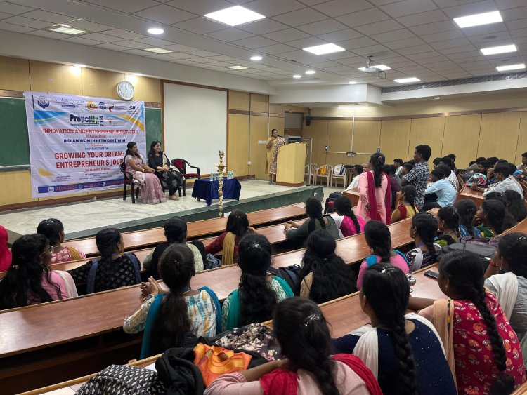 SVCET WITH INDIAN WOMEN NETWORK conducted guest lecture on Entrepreneurship programme on 31-8-2024