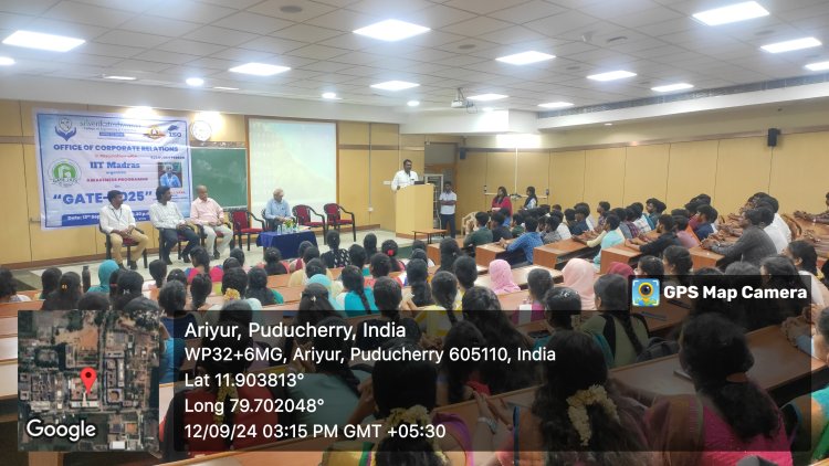 SVCET has conducted GATE JAM Awareness programme on 12-9-2024 THURSDAY FOR III YEAR STUDENTS 