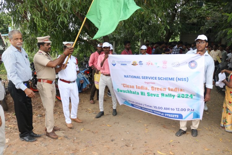 SVCET NSS RALLY ON 28-9-2024 TO PROMOTE CLEANLINESS Swachh Bharat Swasth Bharat PROGRAMME