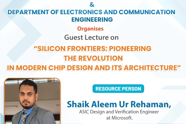 SVCET OFFICE OF CORPORATE RELATIONS and Dept of ECE orgnaised Guest Lecture on SILICON FRONTIERS  on 28-9-2024