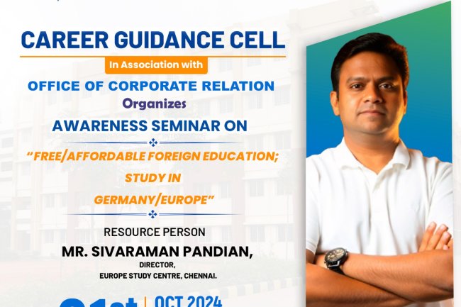 SVCET CAREER GUIDANCE CELL orgnaized  Seminar on FREE AFFORDABLE FOREIGN EDUCATION STUDY IN GERMANY AND EUROPE  on 1-10-2024