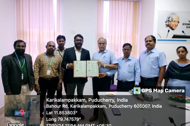SVCET has signed an MoU with Manatec Electronics Pvt Ltd Pondicherry on 17-10-2024