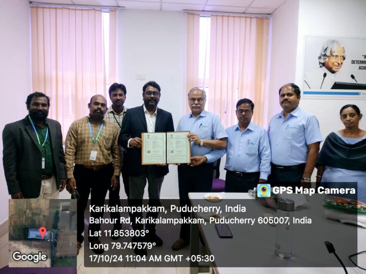 SVCET has signed an MoU with Manatec Electronics Pvt Ltd Pondicherry on 17-10-2024