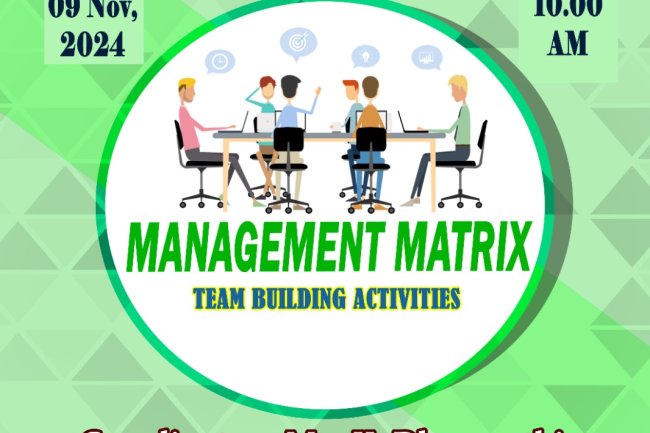SVCET MBA Dept organised   Management Matrix Team Building Activity for I MBA Students